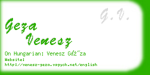 geza venesz business card